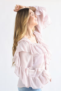 Fashion Styled Blusa manga larga olanes Blush