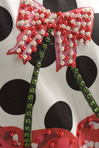 Fashion Styled Sudadera polka dots cerezas Blanco & Negro
