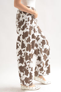 Fashion Styled Jeans barrel Cow Print