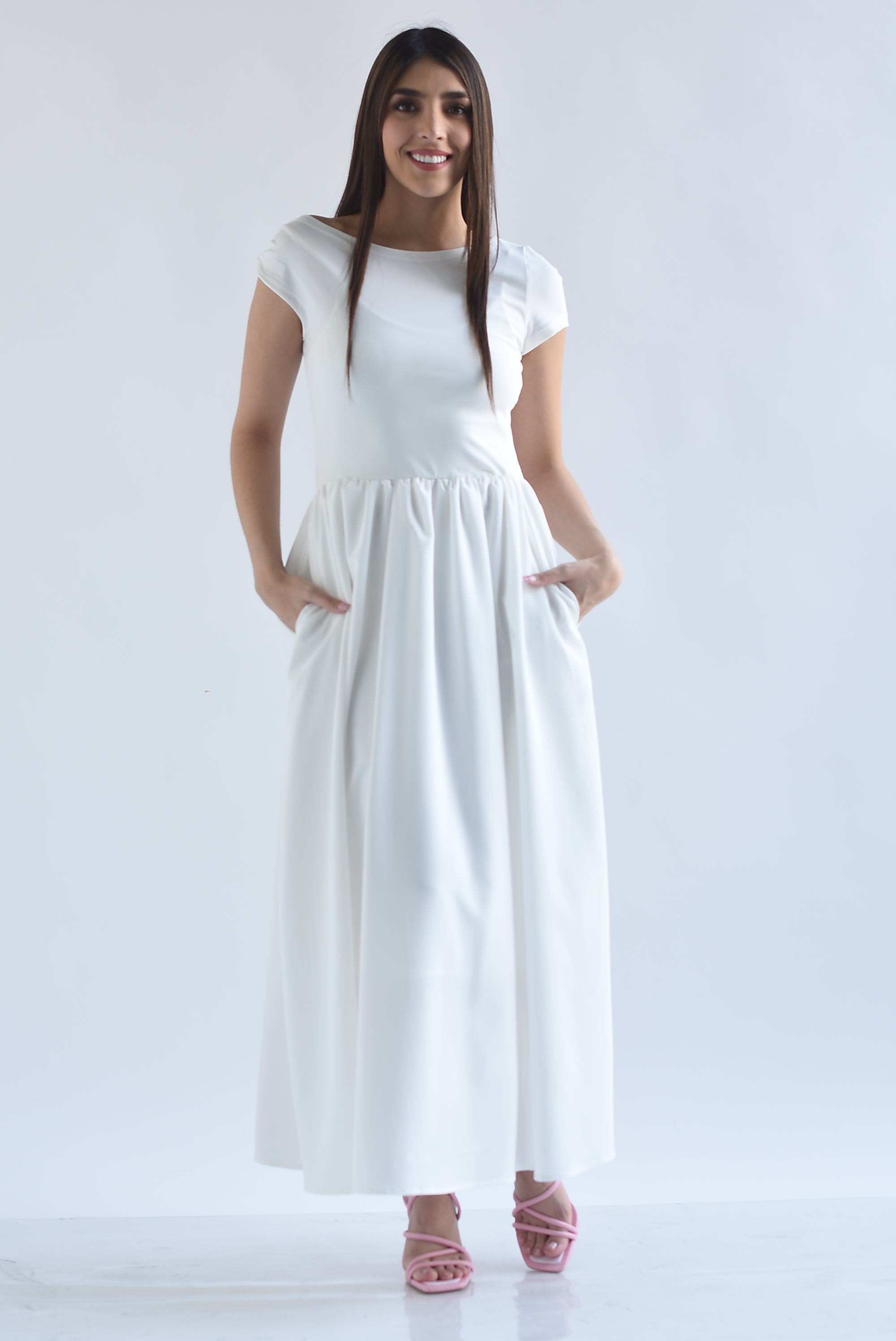 Vestido top canalé fruncido