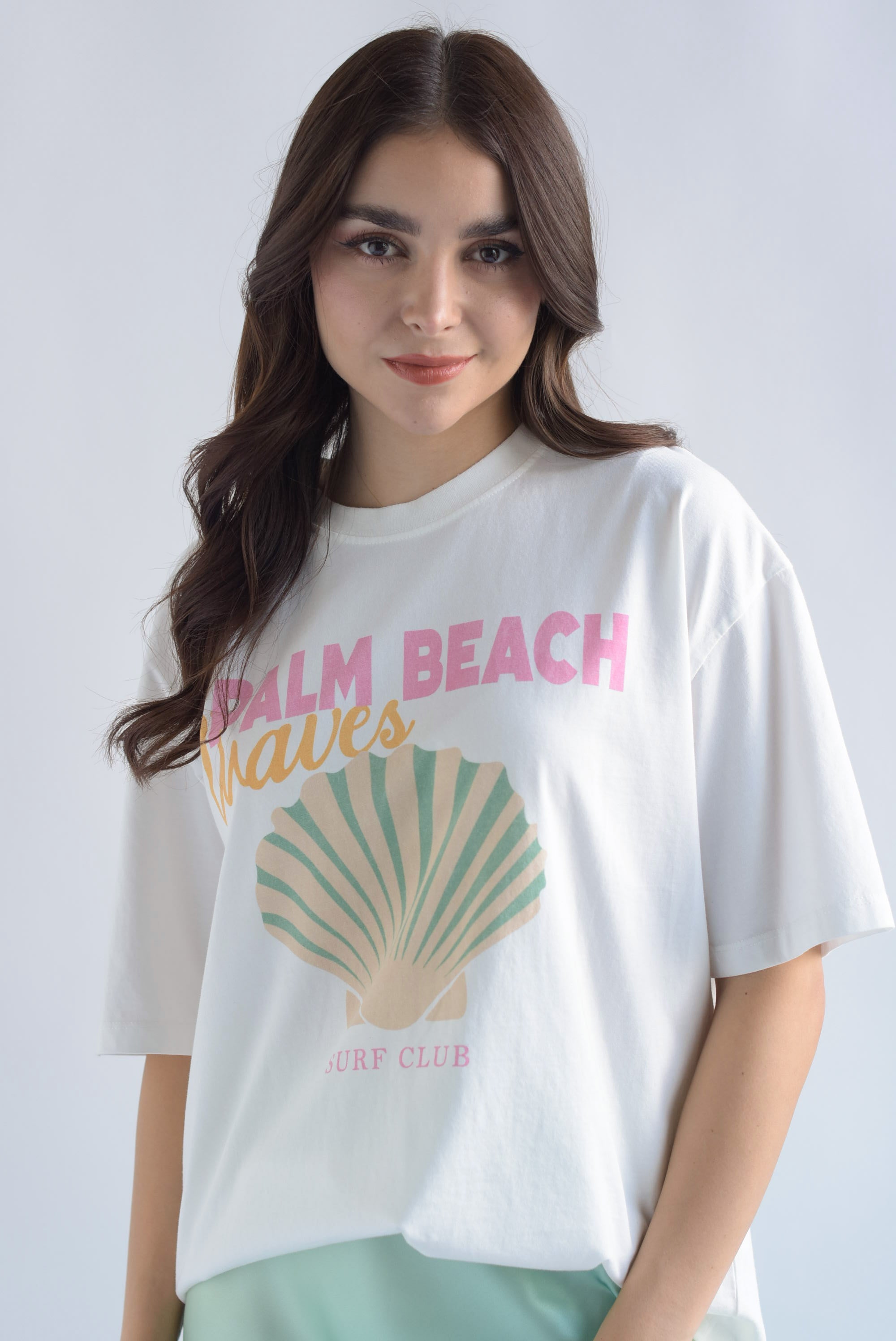 T-shirt PALM BEACH Blanco
