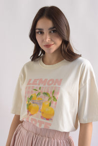 Fashion Styled T-shirt LEMON TARTE Ivory