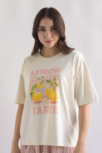 Fashion Styled T-shirt LEMON TARTE Ivory