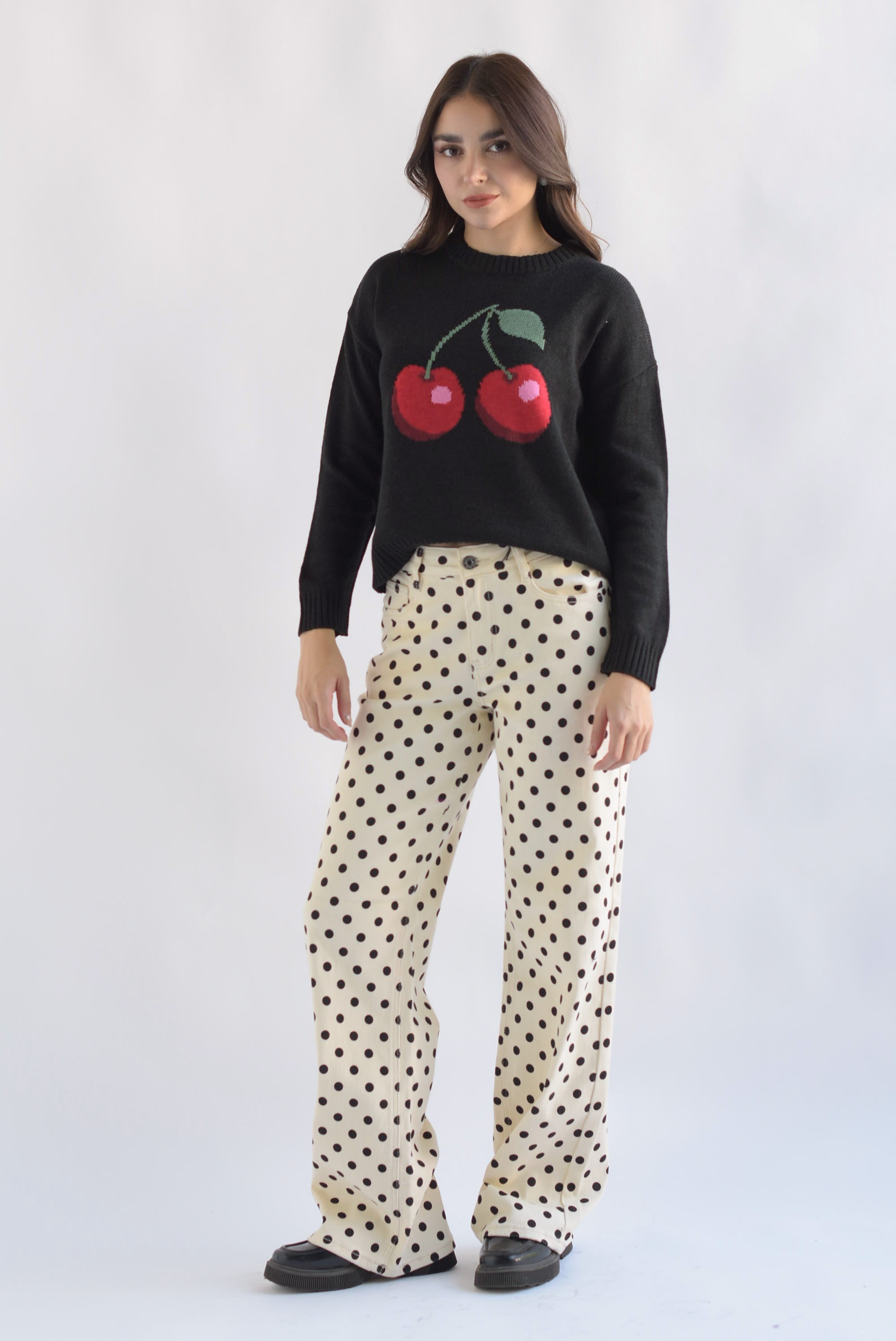 Jeans wide Polka dots