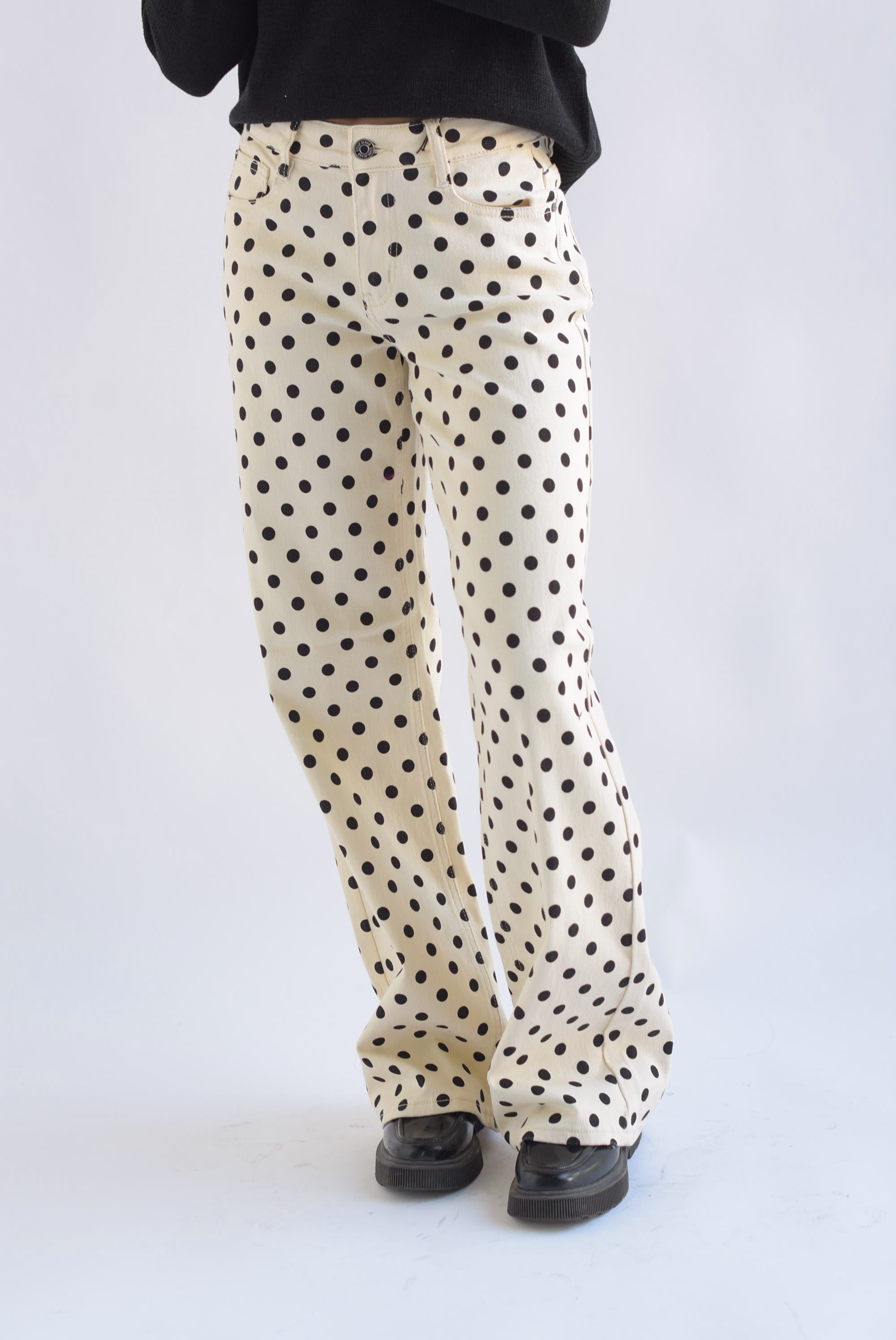 Jeans wide Polka dots