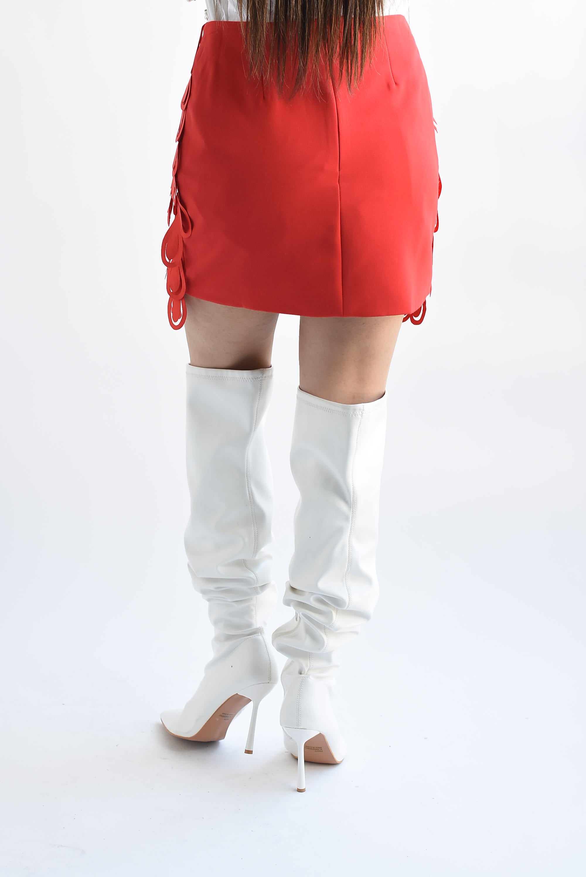 Falda mini pétalos Roja