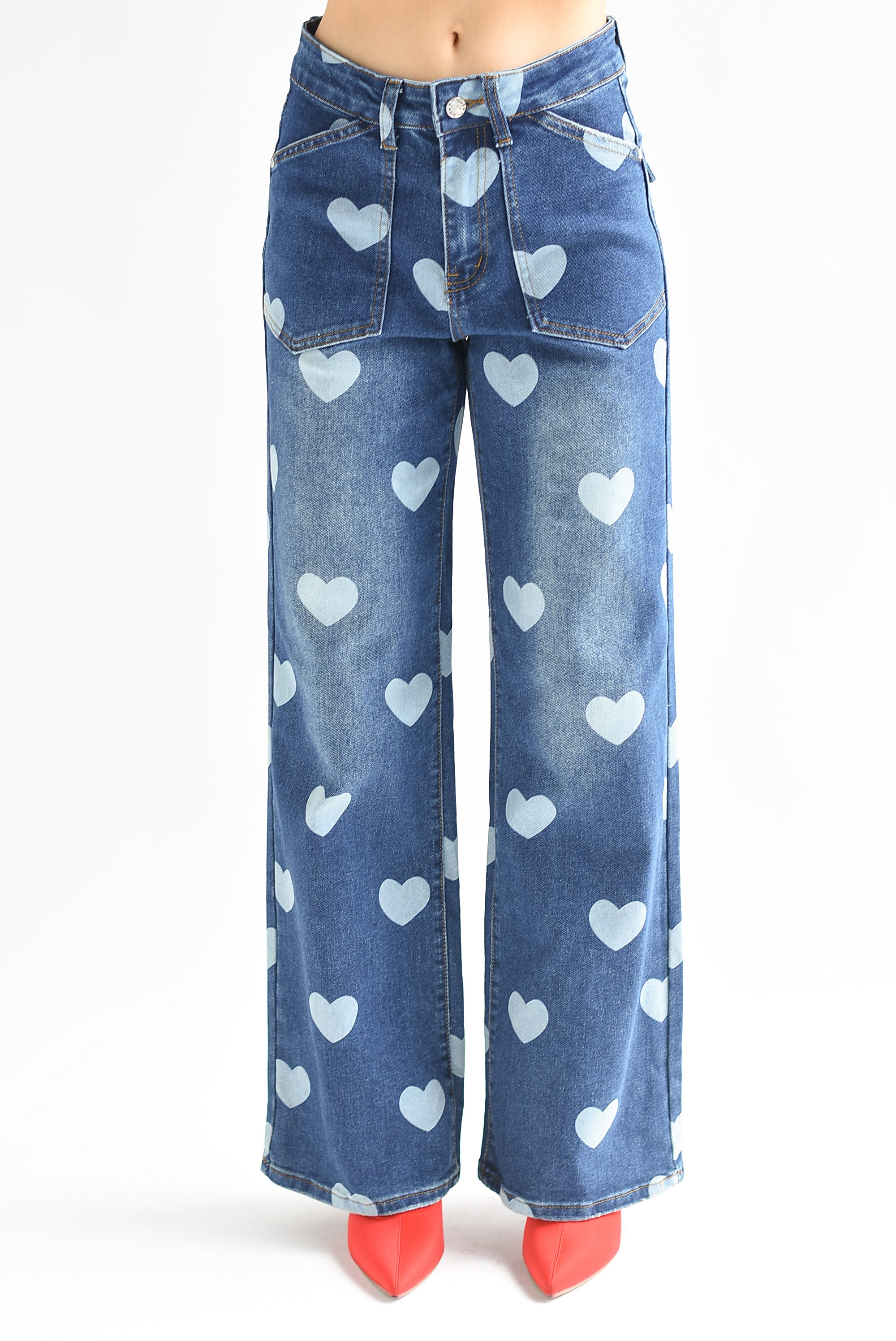 Pantalón corazones Denim
