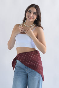 Fashion Styled Mascada polka dots Vino