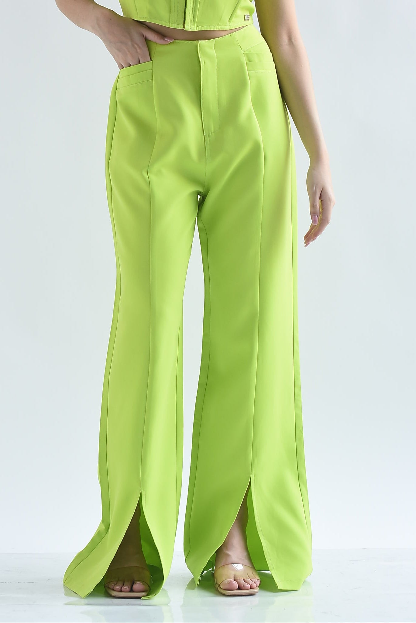 Pantalón de vestir bolsillo plisado