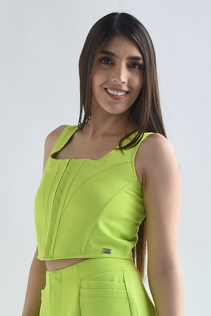 Top corset tirante grueso