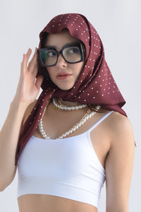 Fashion Styled Mascada polka dots Vino