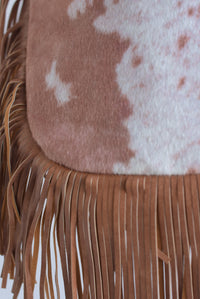Fashion Styled Bolso boho flecos cow Camel