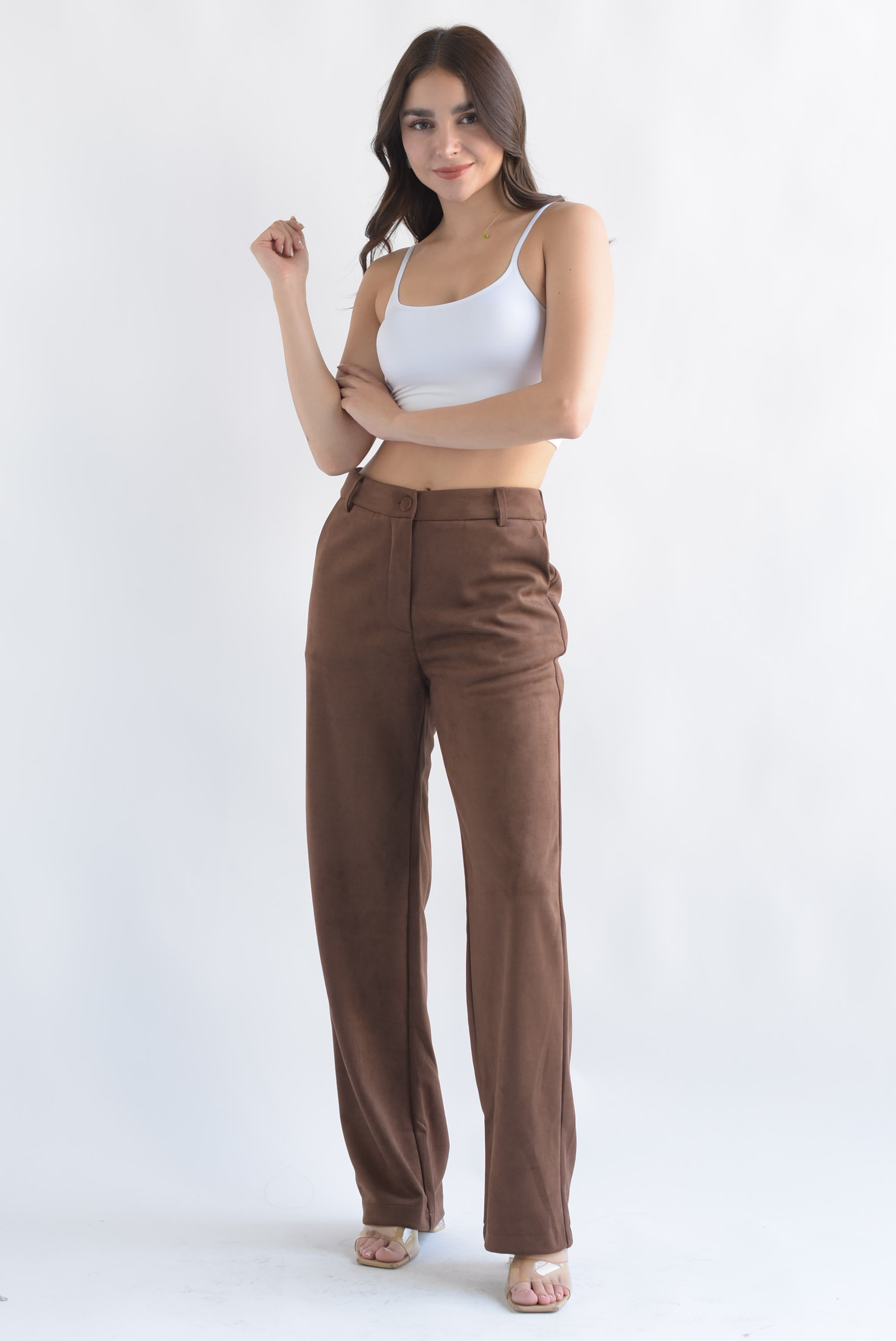 Set Pantalón y Blazer cargo suede Espresso
