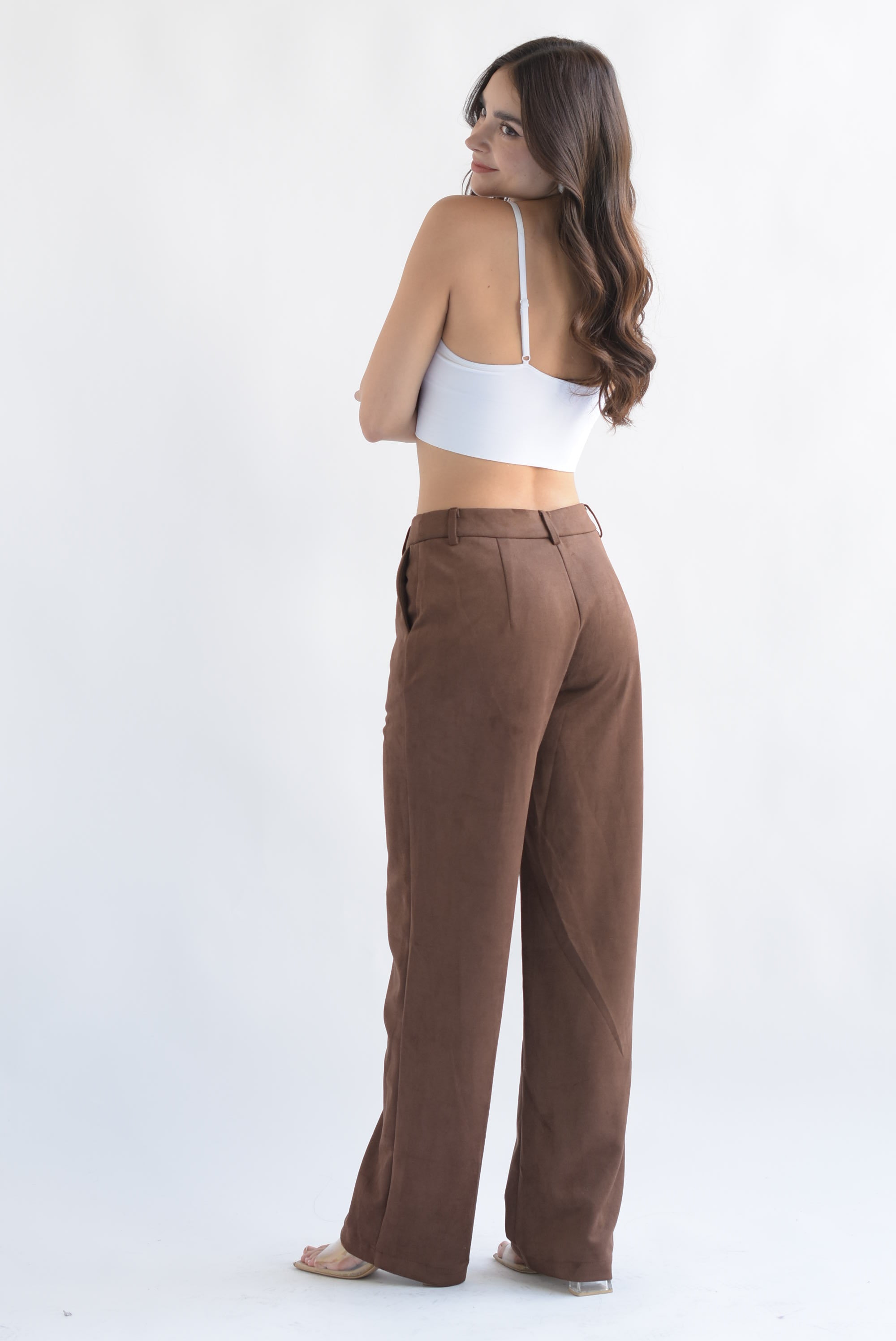 Set Pantalón y Blazer cargo suede Espresso