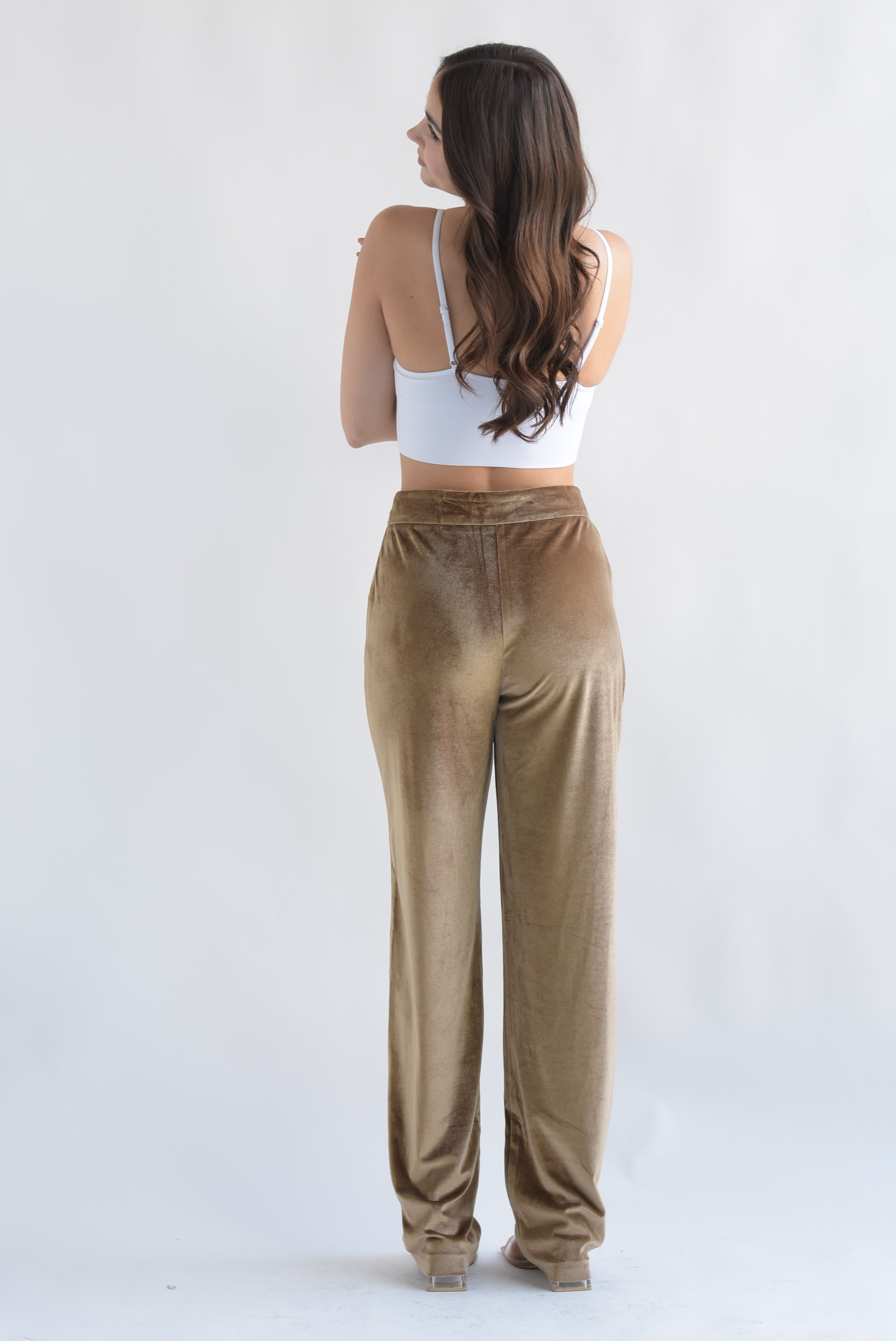 Set Pantalón y Blazer terciopelo Dorado