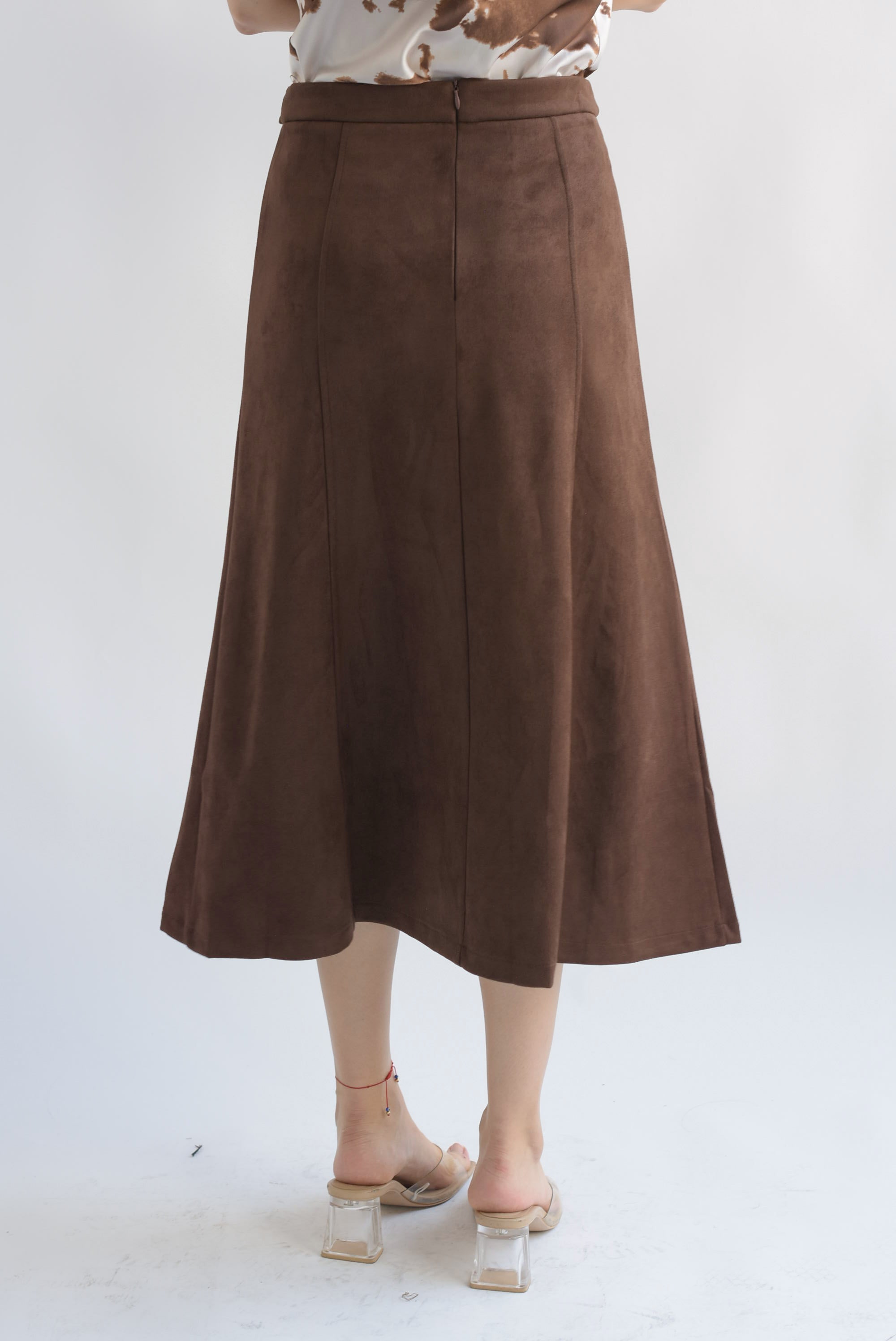 Falda suede corte A Espresso