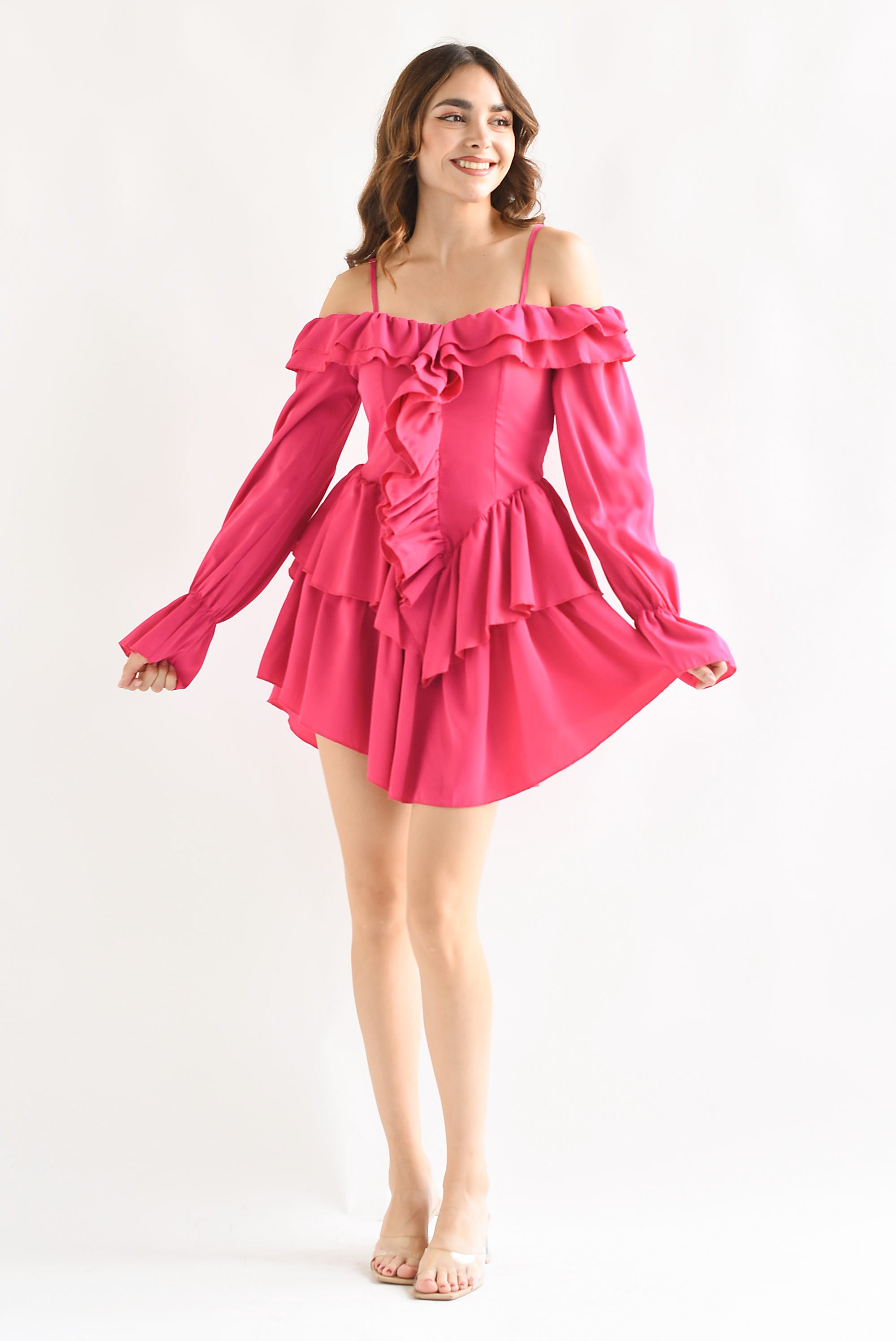 Vestido corto olanes Fiusha