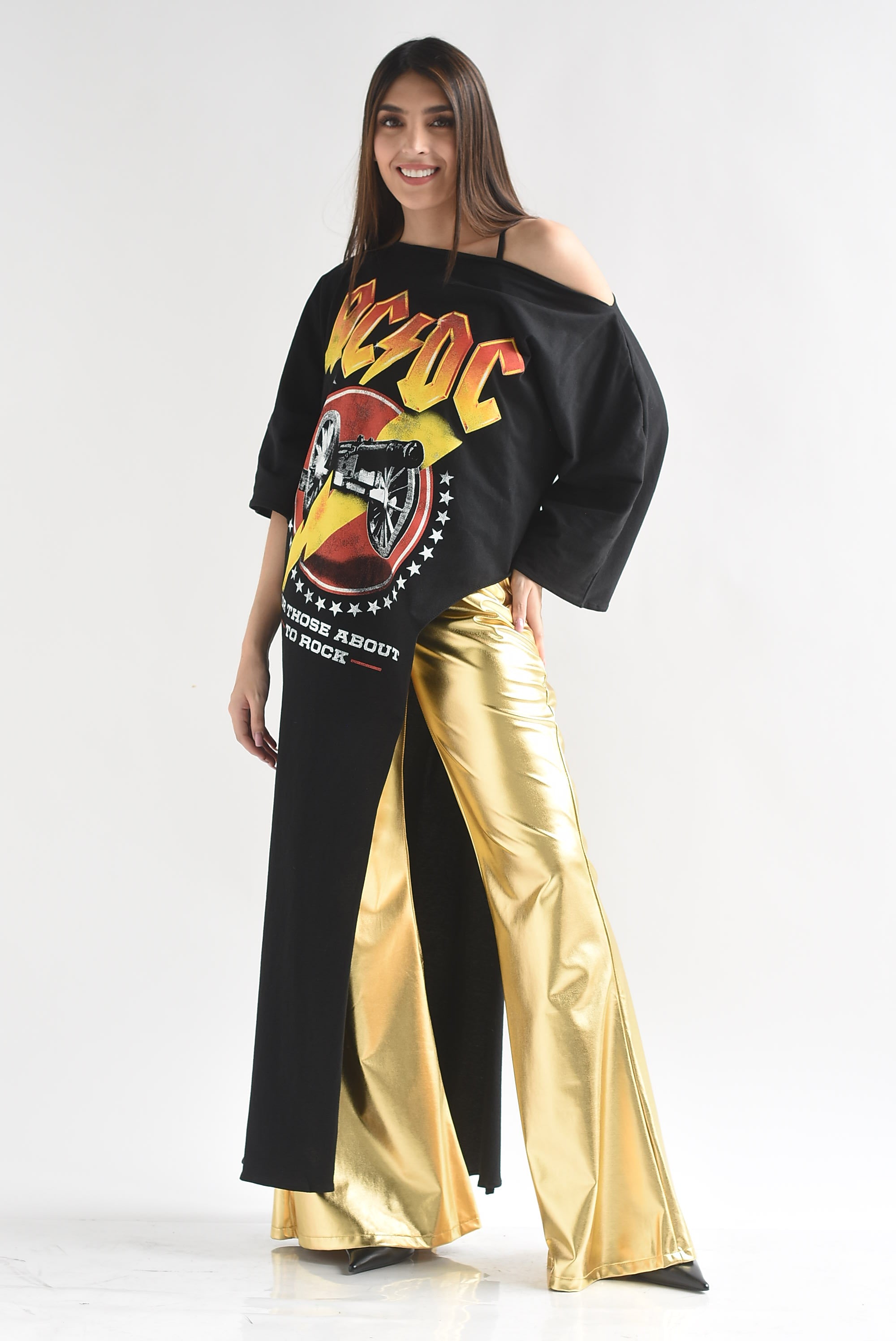 Maxi T-Shirt ACDC asimétrica