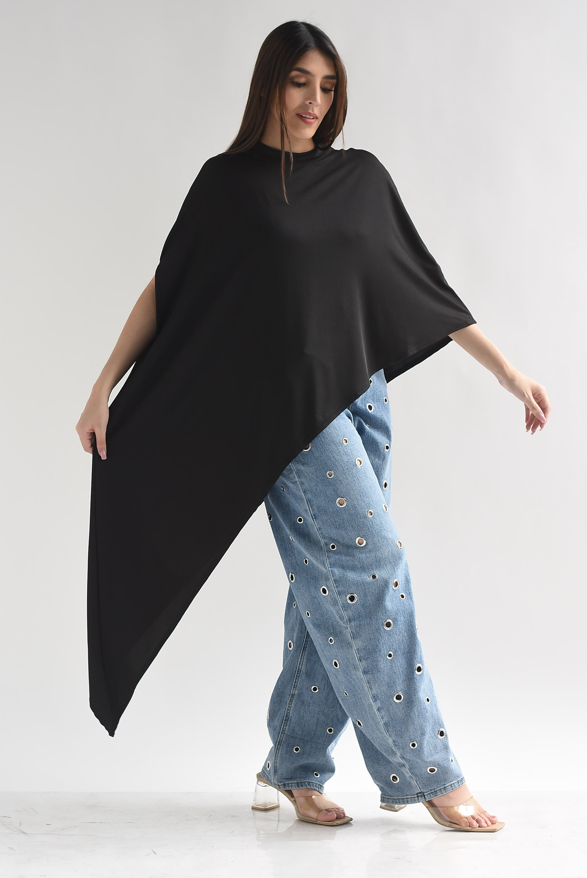 PREVENTA Blusa asimétrica tipo capa
