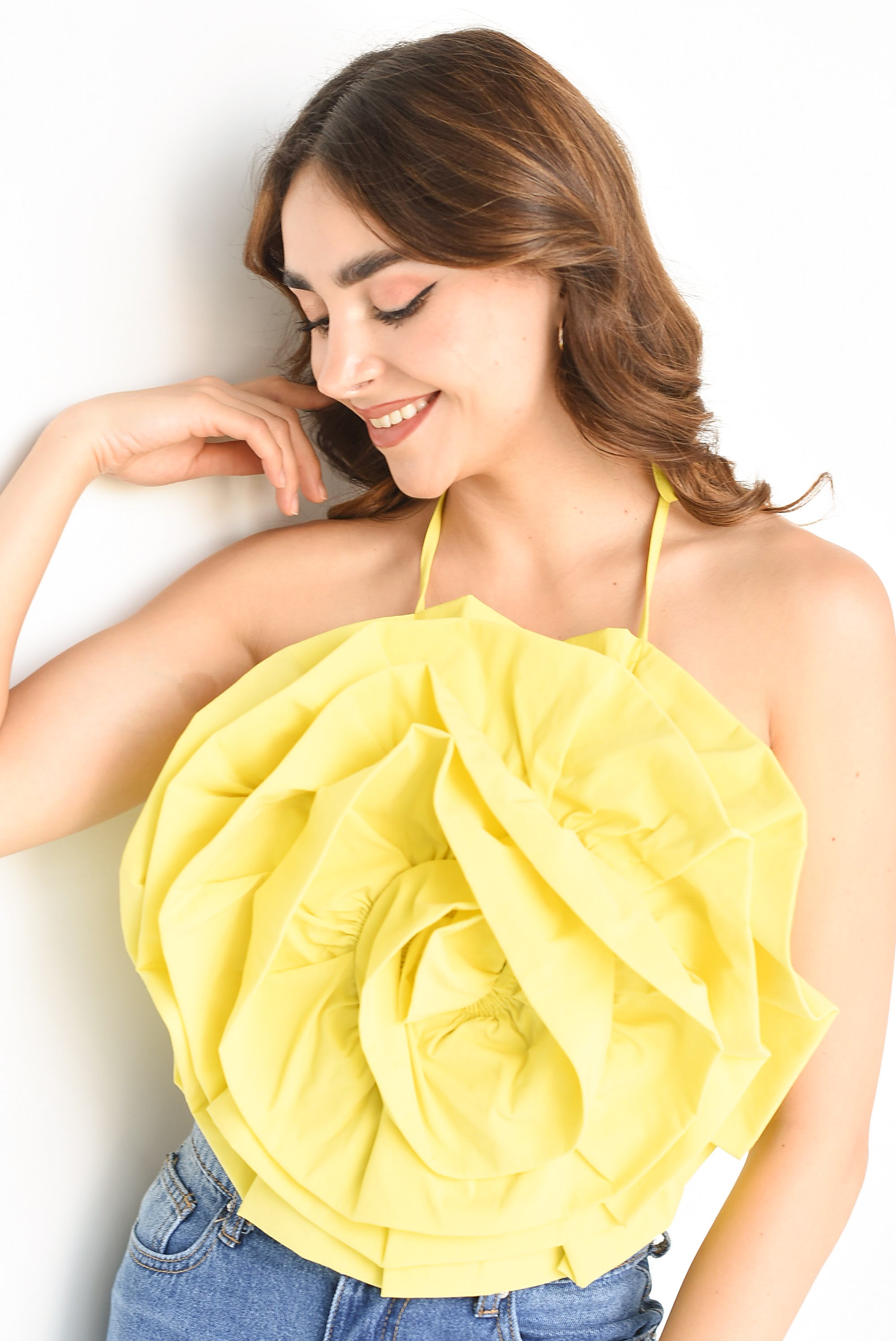 Top maxi flor Amarillo