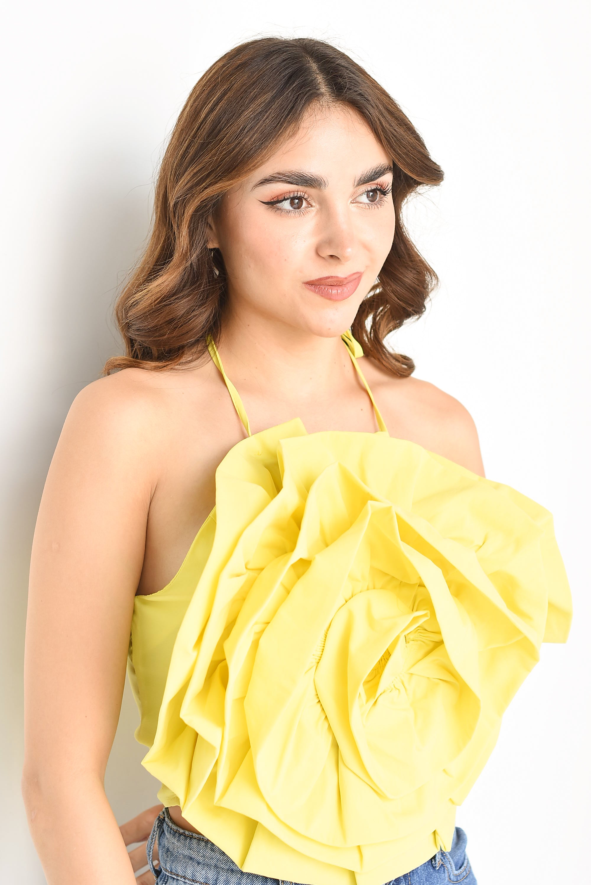 Top maxi flor Amarillo