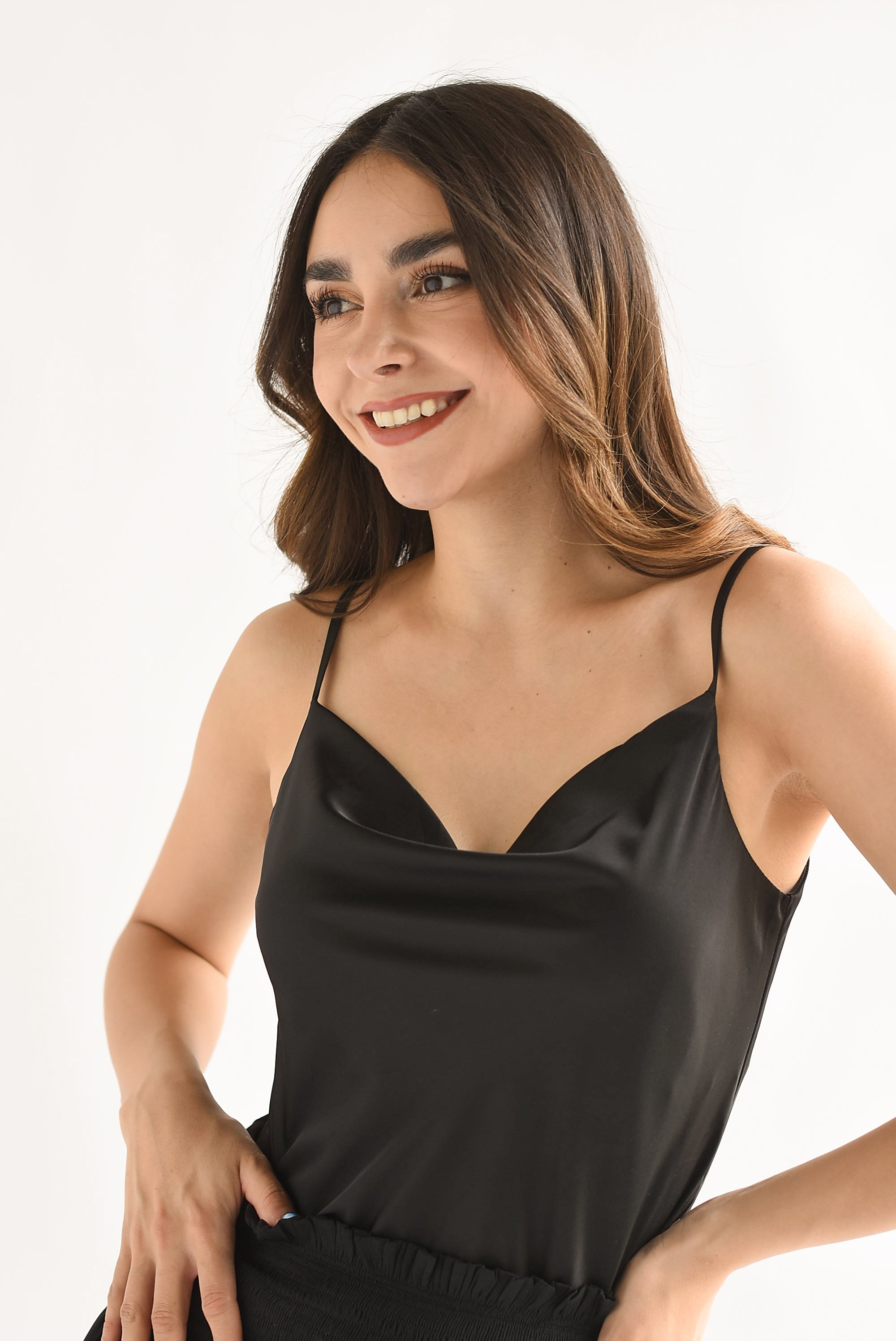 Top lencero tirante  Negro