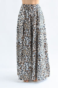 Fashion Styled Pantalón wide leg Leopardo Ivory