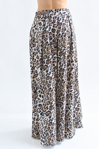 Fashion Styled Pantalón wide leg Leopardo Ivory