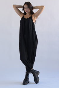 Fashion Styled Jumpsuit globo Negro