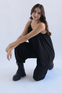 Fashion Styled Jumpsuit globo Negro