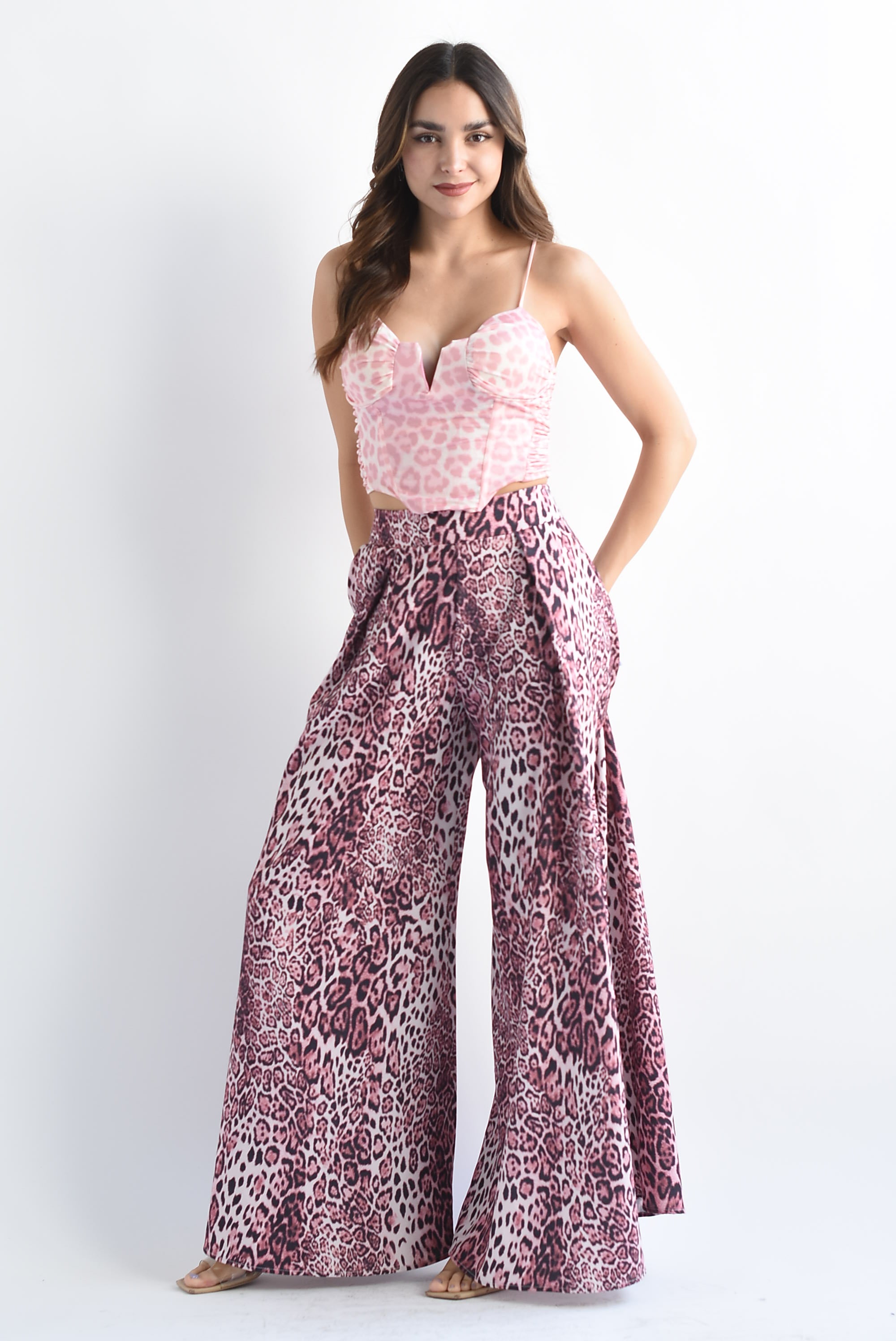 Top copas Leopardo Rosa baby