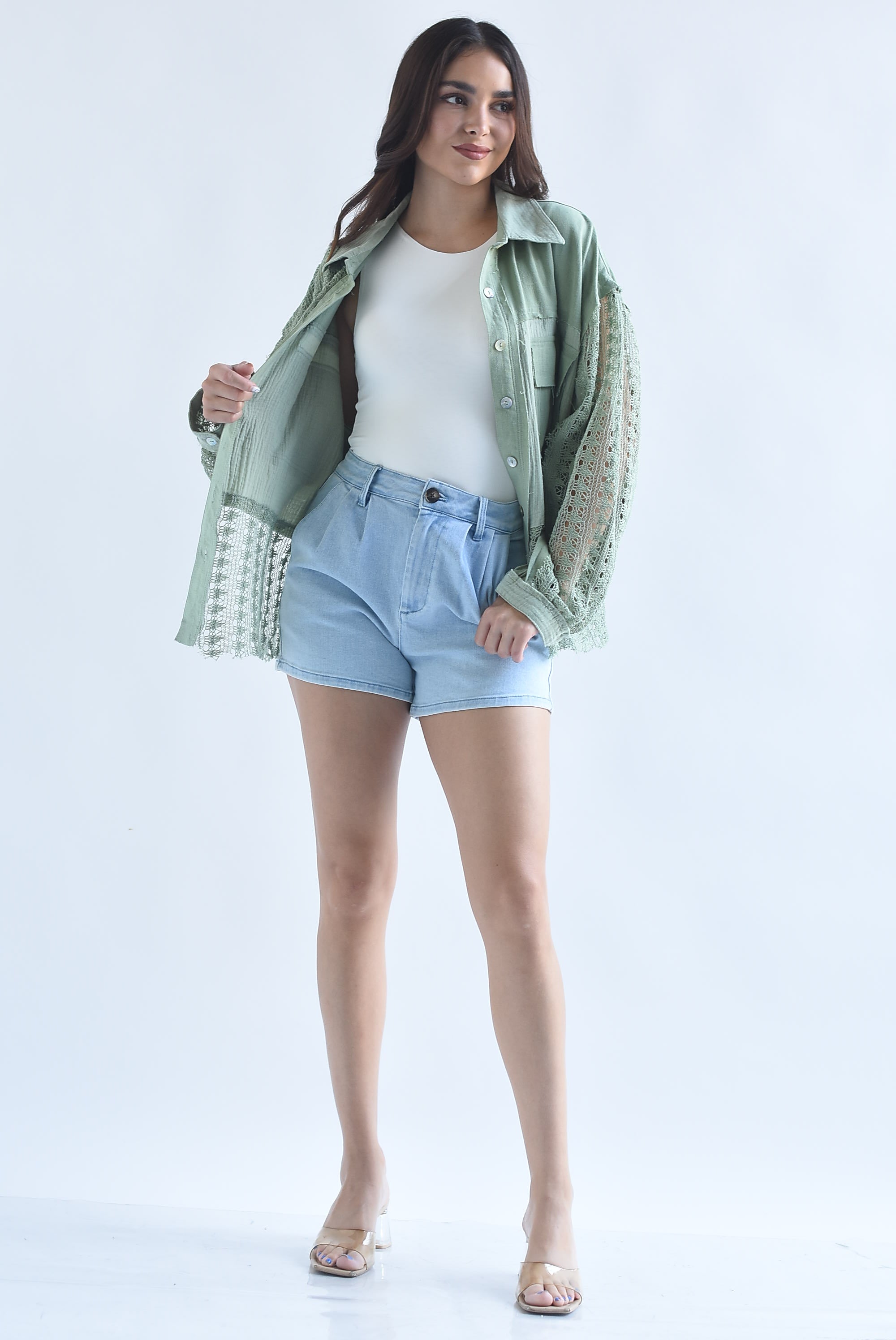 Short Denim pinzas