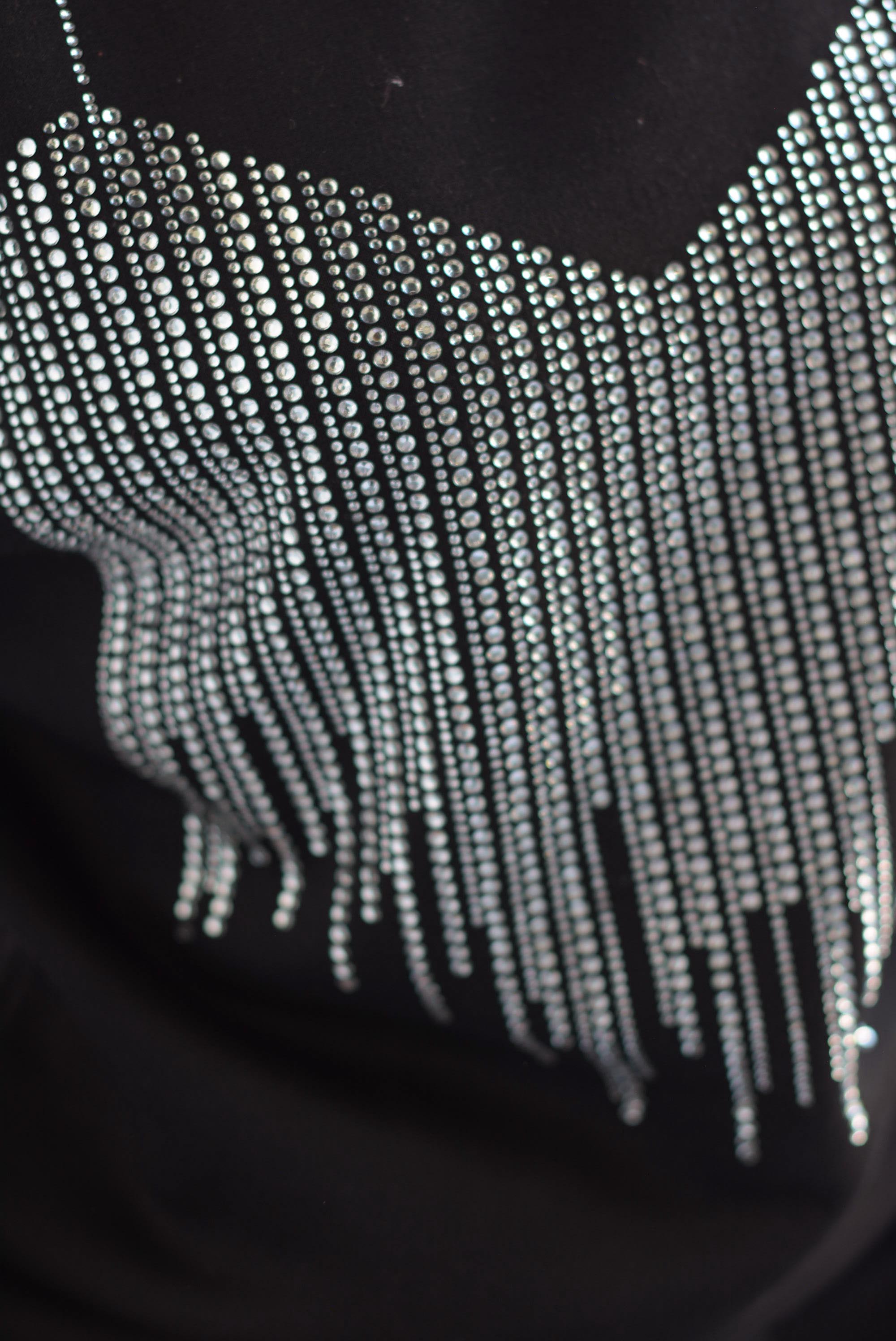 Set Pantalón y Sudadera corset brillos Negro