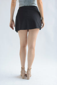 Fashion Styled Skort algodón spandex Negro