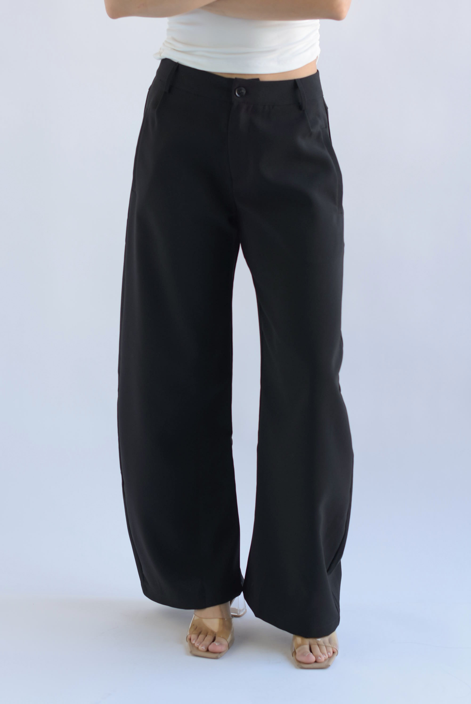 Pantalón de vestir barrel Negro
