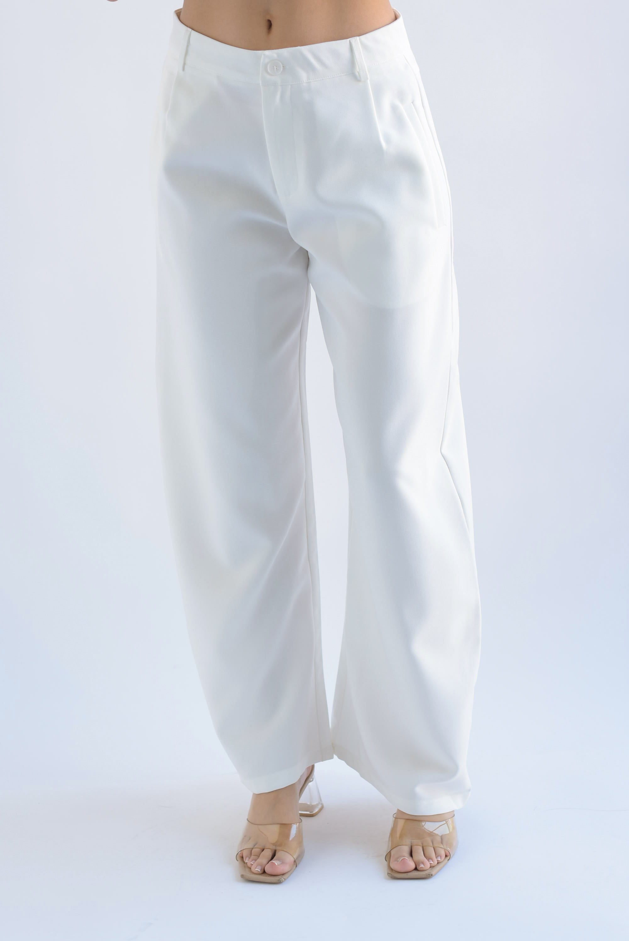 Pantalón de vestir barrel Blanco