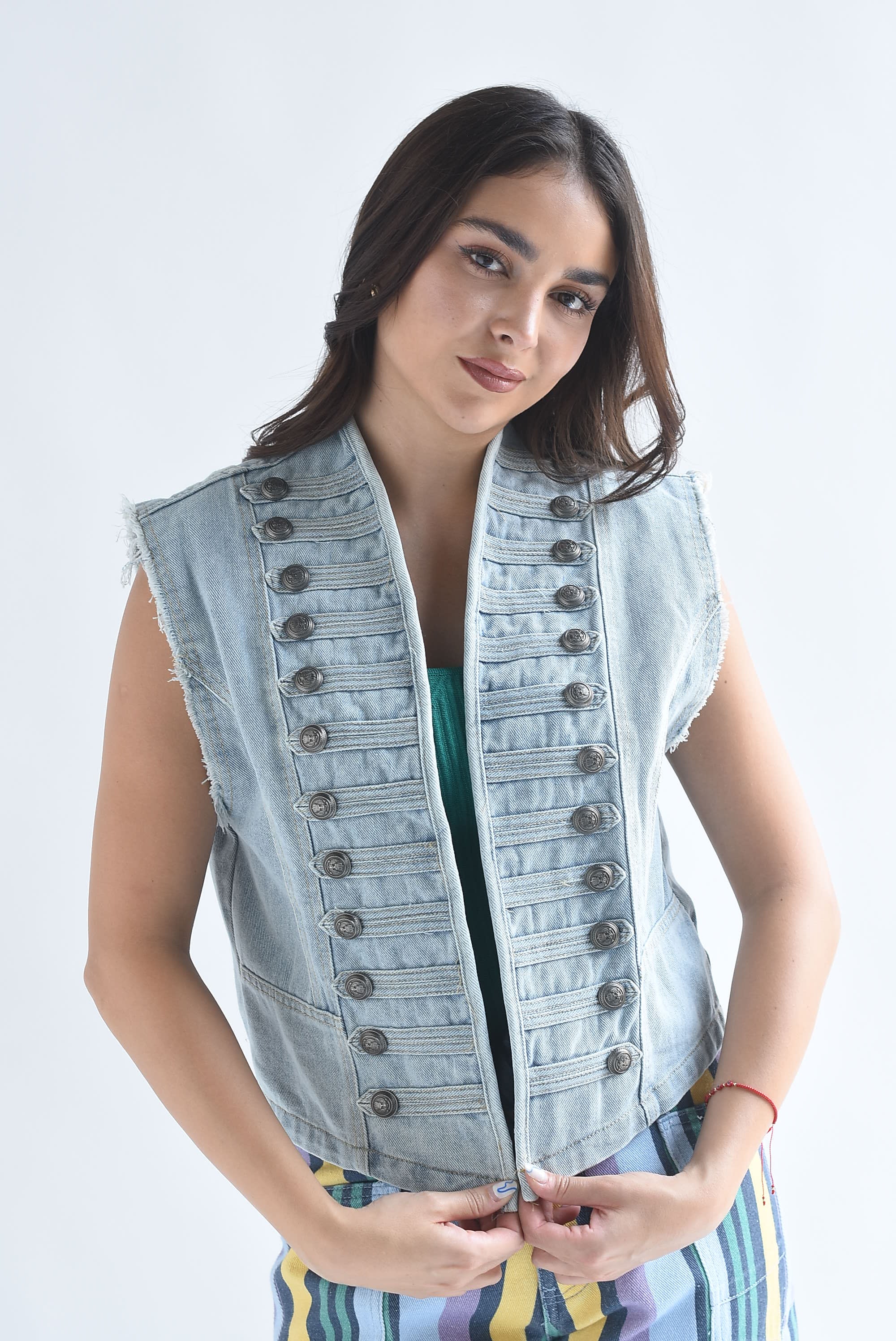 Chaleco Denim militar