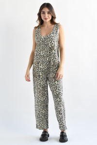 Fashion Styled Overall Denim Leopardo