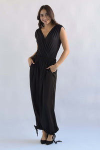 Fashion Styled Pantalón globo satín Negro