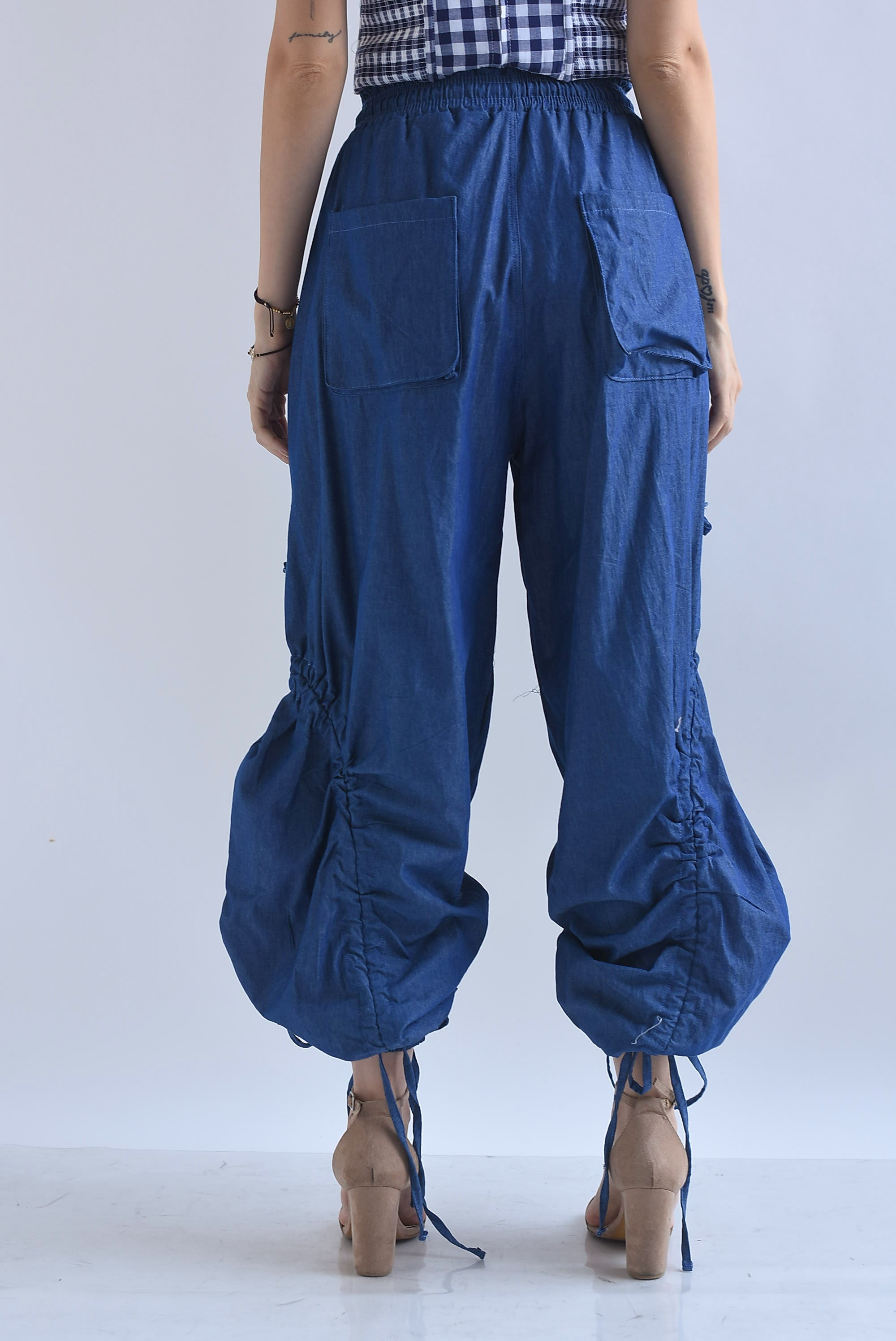 Pantalón globo cargo jaretas