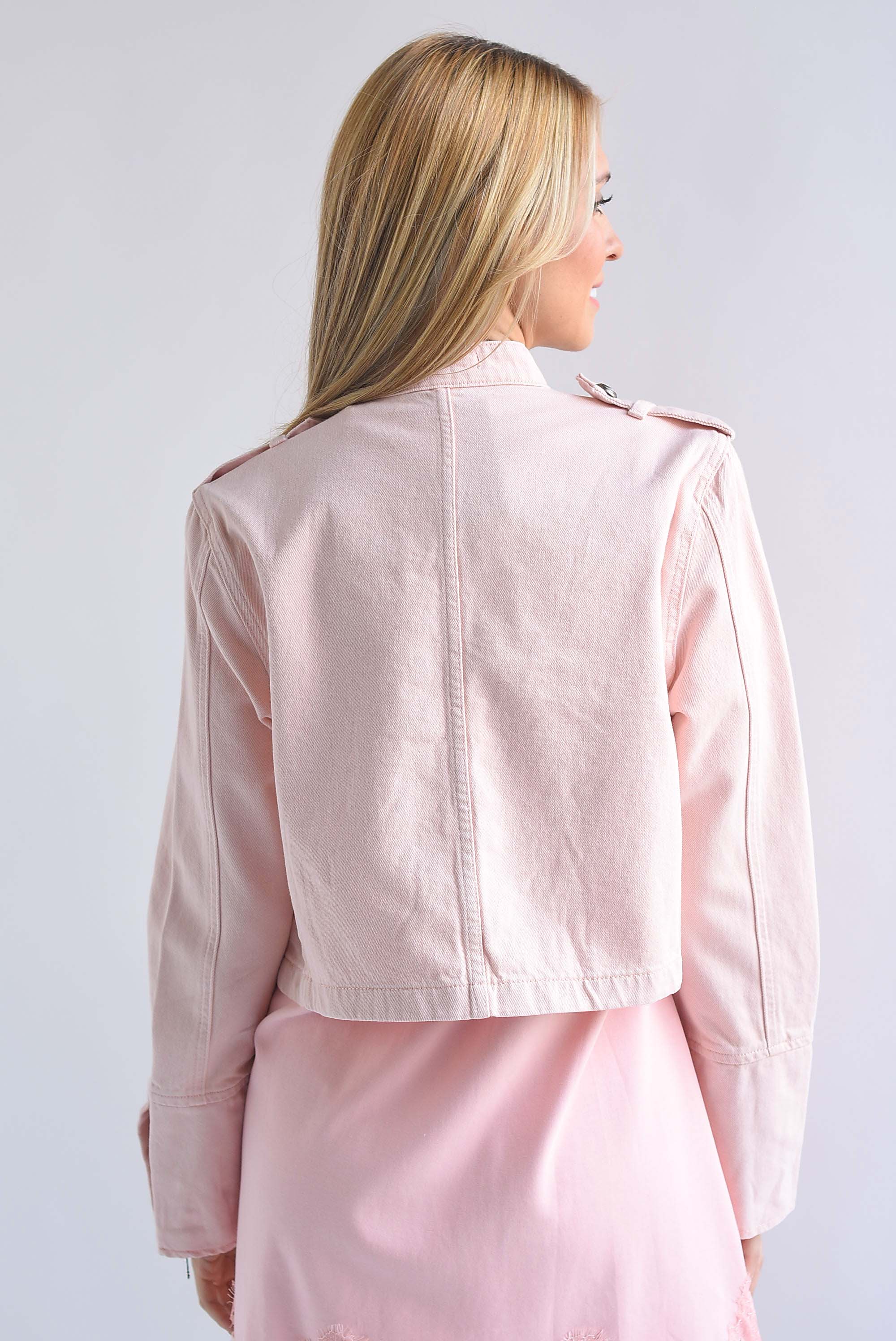 Chamarra militar Denim pastel