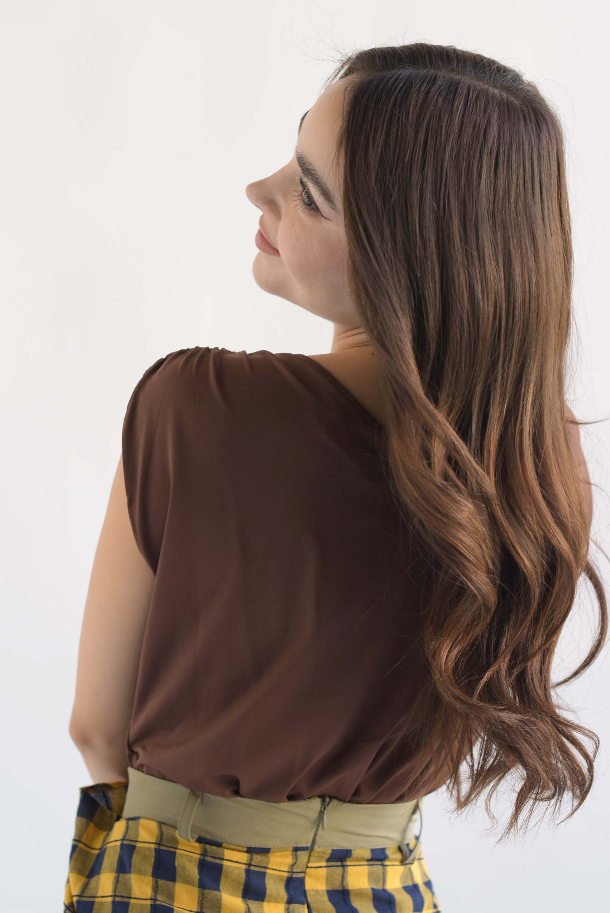 Body cruzado drapeado Espresso