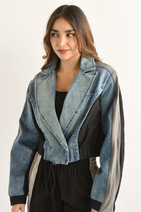 Fashion Styled Chamarra Denim Parachute