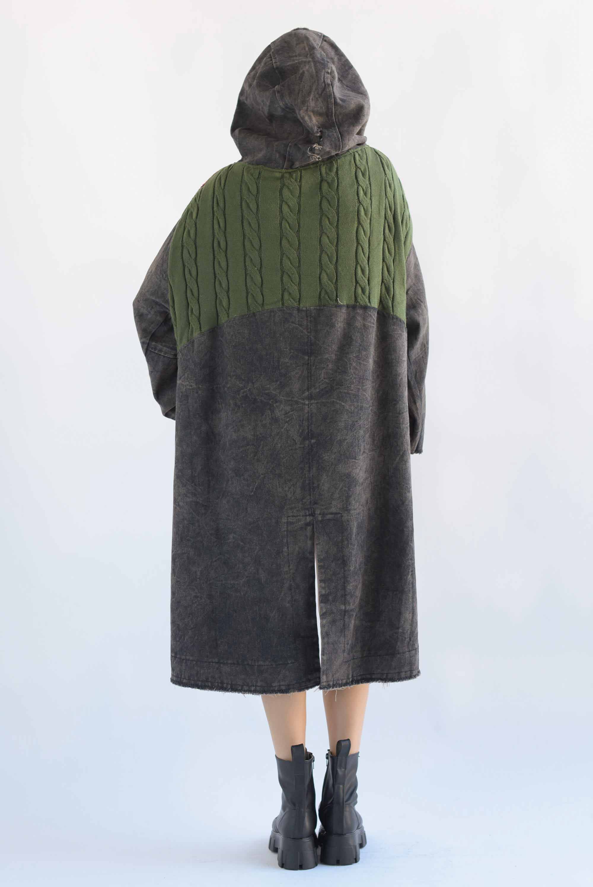 Vestido sweater hoodie Denim