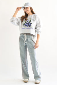 Fashion Styled Pantalón denim light  track Gris