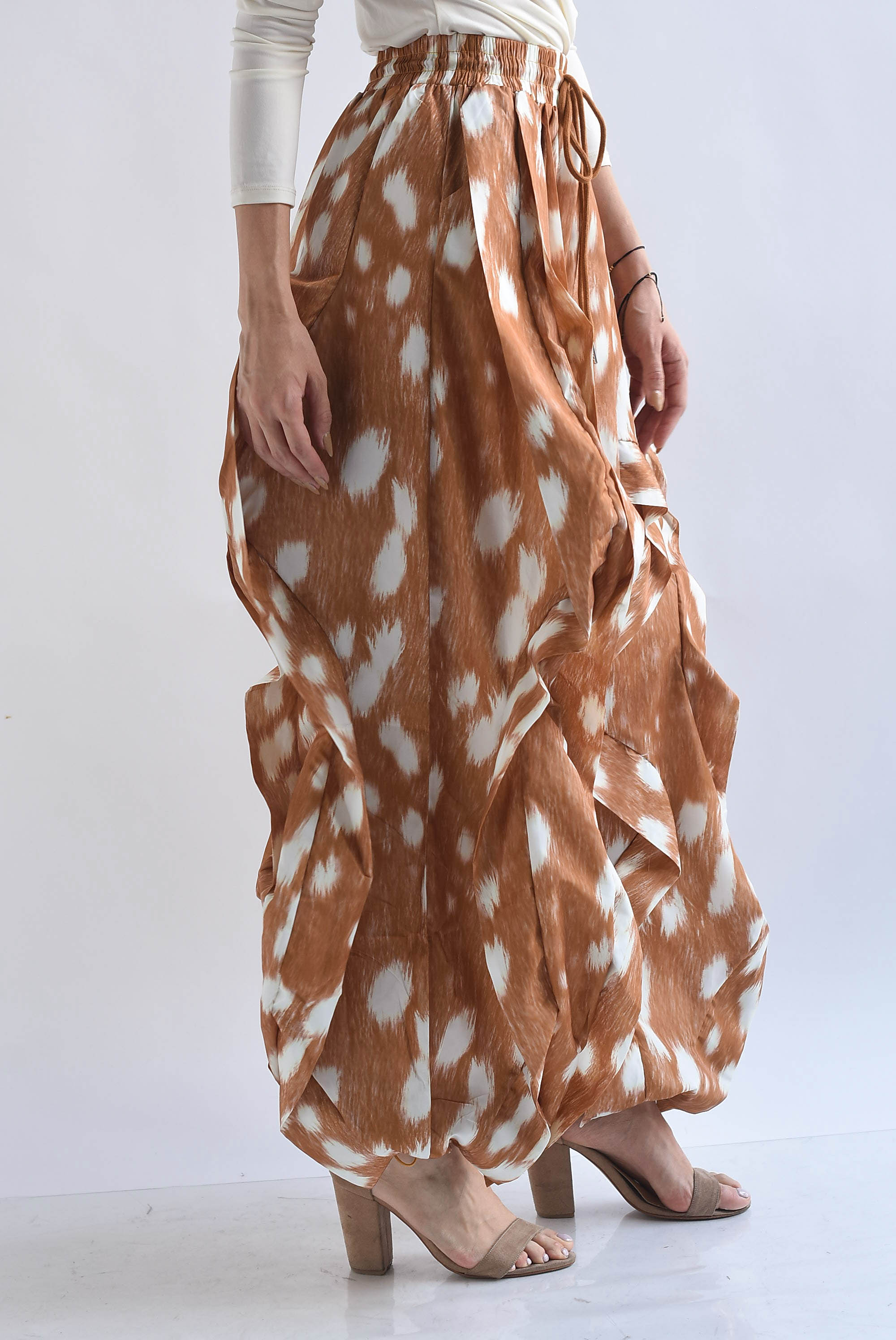 Pantalón Parachute ondas estampado