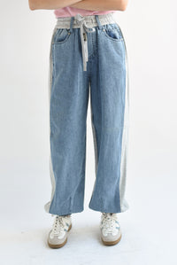 Fashion Styled Pantalón jogger denim algodón Gris