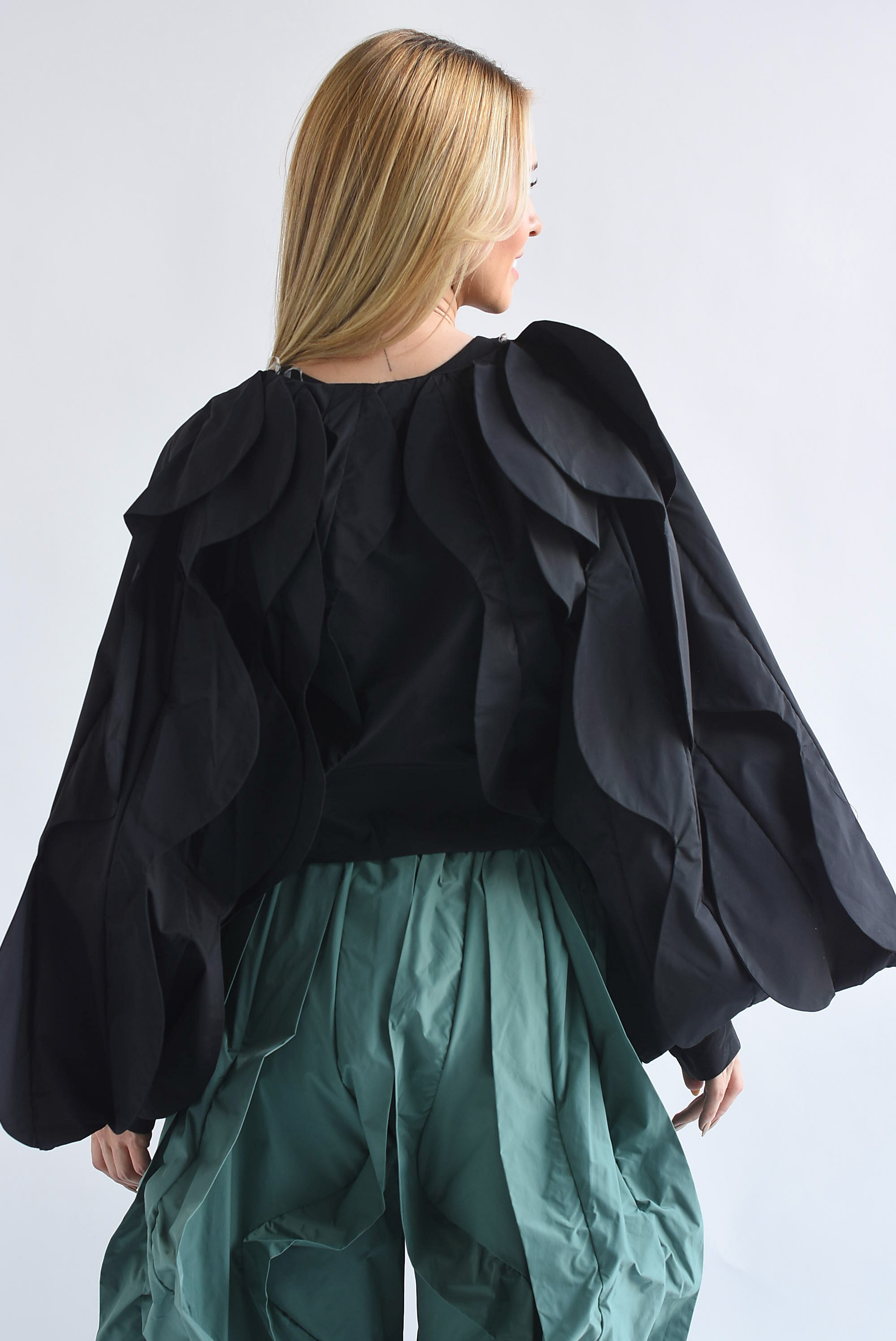 Chamarra maxi mangas ondas