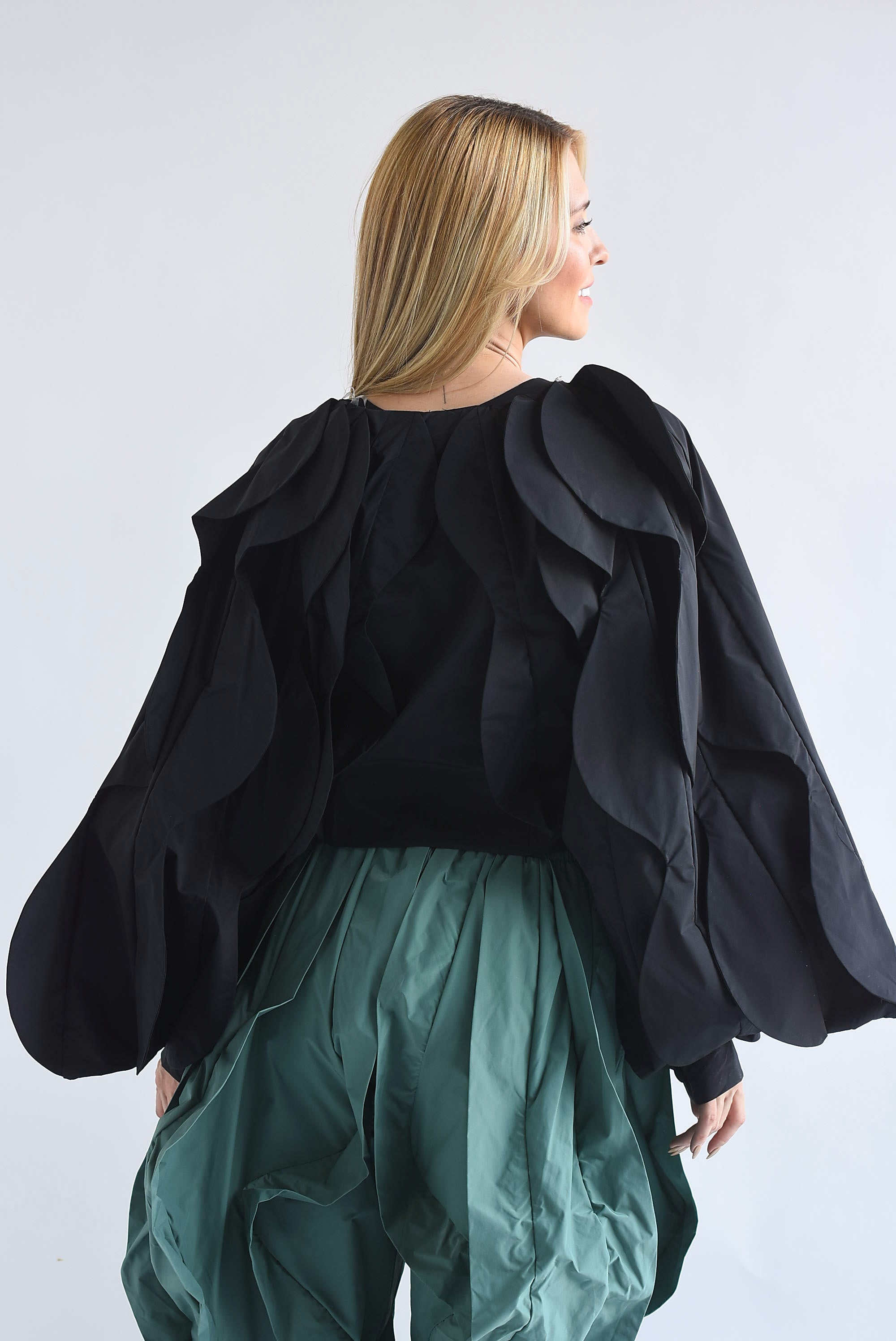 Chamarra maxi mangas ondas