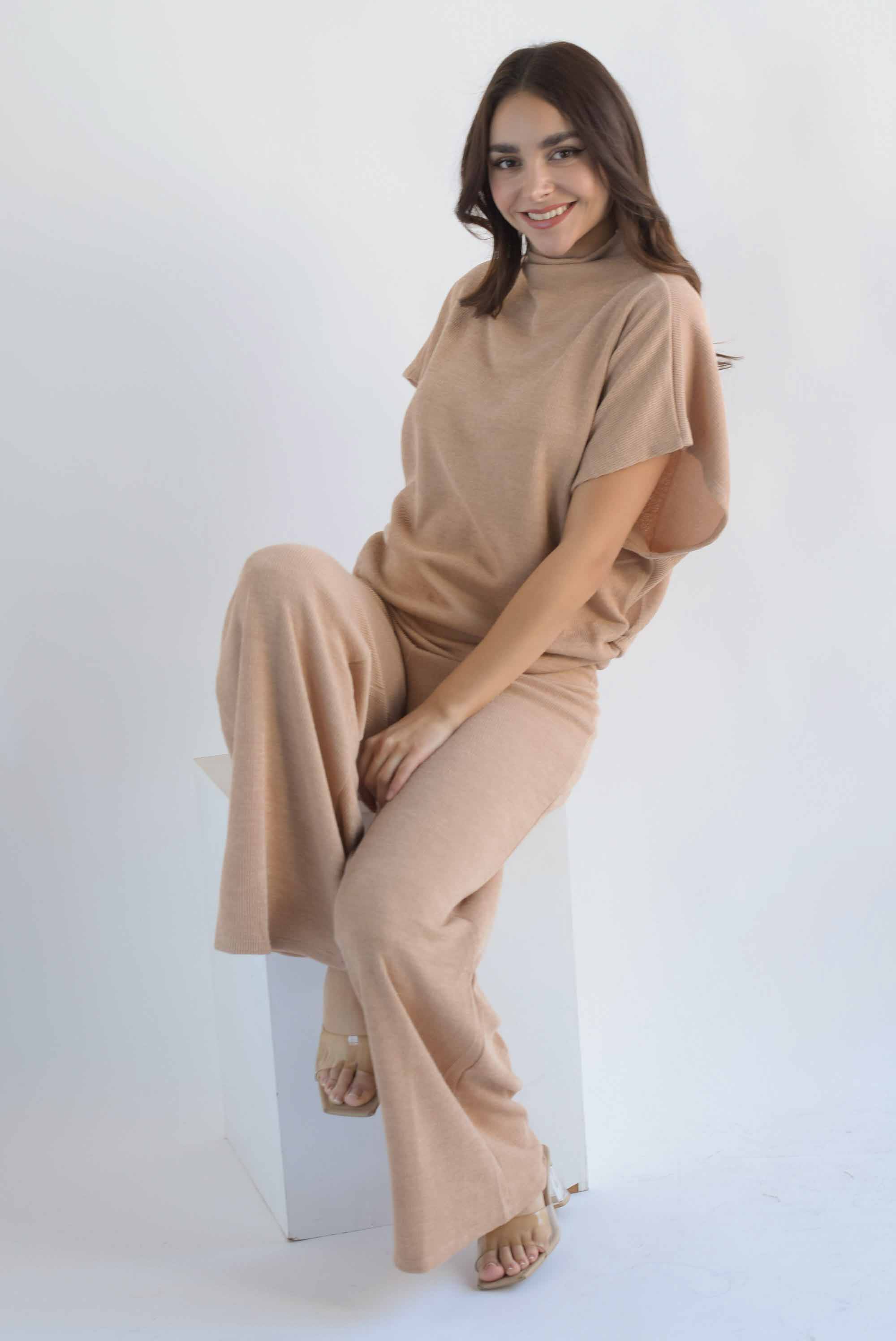 Set Pantalón y Blusa perkins punto Kaki